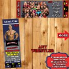 WWE Wrestling Birthday Invitations 10 ea with Envelopes Personalized Custom Made