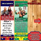 WWE Wrestling Birthday Invitations 10 ea with Envelopes Personalized Custom Made