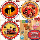 Incredible 2 Birthday Stickers Round 1 Sheet Personalized
