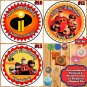 Incredible 2 Birthday Stickers Round 1 Sheet Personalized