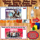 Fortnite Birthday 1 Sheet Favor Water Bottle Stickers Labels Personalized