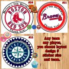 Baseball MLB Birthday Stickers Round 1 Sheet Personalized