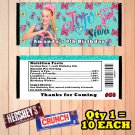 JoJo Siwa Birthday Candy Bar Wrappers 10 ea Personalized