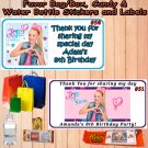 JoJo Siwa Birthday 1 Sheet Favor Water Bottle Stickers Labels Personalized