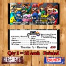 Smash Super Mario Brothers Birthday Candy Bar Wrappers 10 ea Personalized