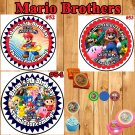 Smash Super Mario Brothers Birthday Stickers Round 1 Sheet Personalized