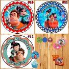 Ralph Breaks The Internet Birthday Stickers Round 1 Sheet Personalized