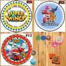 Super Wings Birthday Stickers Round 1 Sheet Personalized