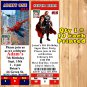 Super Hero Birthday Invite 10 ea Captain America Superman Batman Personalized Custom Made