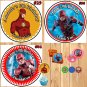 Super Hero Captain America Superman Batman Hulk Birthday Stickers Round 1 Sheet Personalized