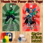 Super Hero 10 ea Favor Tags Gift Tags Thank You Tags Personalized