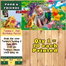 Pooh Bear Birthday Invitations 10 ea Personalized Custom Made