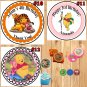Pooh Bear Winnie The Pooh Birthday Stickers Round 1 Sheet Personalized