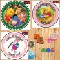 Pooh Bear Winnie The Pooh Birthday Stickers Round 1 Sheet Personalized