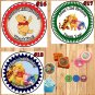Pooh Bear Winnie The Pooh Birthday Stickers Round 1 Sheet Personalized