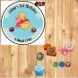 Pooh Bear Winnie The Pooh Birthday Stickers Round 1 Sheet Personalized