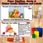 Pooh Bear Winnie The Pooh Birthday 1 Sheet Favor Water Bottle Stickers Labels Personalized