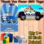 Police 10 ea Favor Tags Gift Tags Thank You Tags Personalized