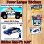 Police Policeman Birthday 1 Sheet Favor Water Bottle Stickers Labels Personalized