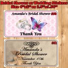 Bridal Shower Favor Stickers 1 Sheet Personalized