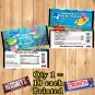 Baby Shark Birthday Candy Bar Wrapper 10 ea Personalized