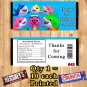 Baby Shark Birthday Candy Bar Wrapper 10 ea Personalized