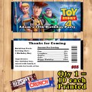 Toy Story 4 Birthday Candy Bar Wrapper 10 ea Personalized