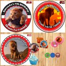 Lion King Birthday Stickers Round Water Bottle Favor Stickers 1 Sheet Personalized