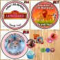 Lion King Birthday Stickers Round Water Bottle Favor Stickers 1 Sheet Personalized