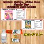 Disney Princess Birthday 1 Sheet Favor Water Bottle Stickers Labels Personalized