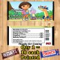 Dora The Explorer or Go Diego Go Birthday Candy Bar Wrapper 10 ea Personalized