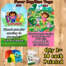 Dora The Explorer or Go Diego Go Favor Tags Gift Tags Thank You Tags 10 ea Personalized