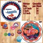 Finding Dory Finding Nemo Birthday Stickers Round Water Bottle Favor Stickers 1 Sheet Personalized