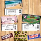 Retirement Candy Bar Wrapper 10 ea Personalized