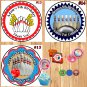 Bowling Birthday Stickers Round Water Bottle Favor Stickers 1 Sheet Personalized