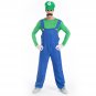Adult Super Mario Luigi Brothers Plumber Jumpsuit Cosplay Costume Halloween Costumes for Men Party