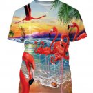 Summer Fashion Flamingo 3D Print Men Women T Shirts Casual Funny Animal Tops