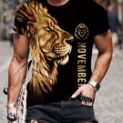 Fashion Animal Lion 3D Print Men's T Shirt Summer Streetwear Short Sleeve Shirts Unisex Tops Tees