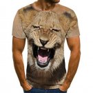 Men T-Shirt 3D Lion Print Summer Oversized Tshirt Women Streetwear Short Sleeve Top Clothes