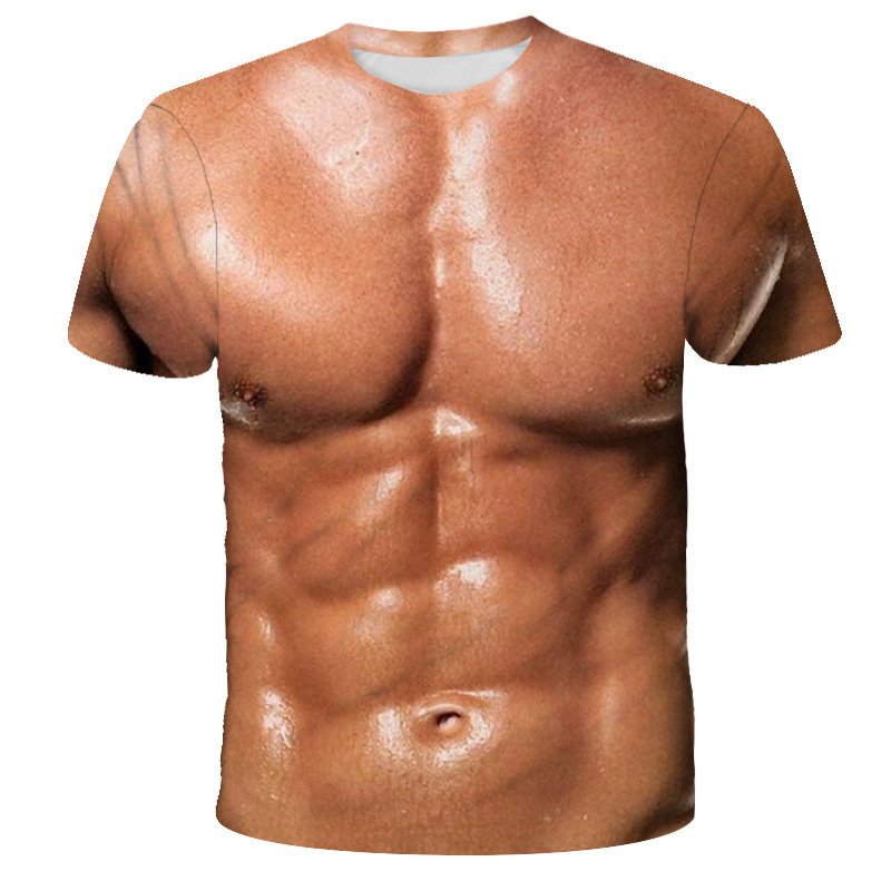 Body Skin Muscles D Printed T Shirt Men Women Fashion Streetwear T