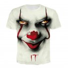 Summer Fashion Men/Women 3D Printing Dark Evil Clown Pattern T-Shirt Oversized Short-Sleeved