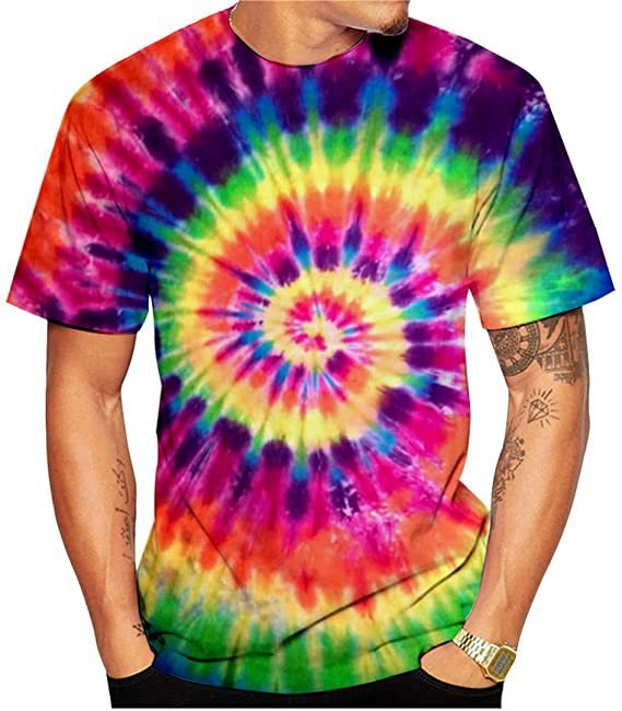 Rainbow Pattern T-shirt For Men Colorful Graphic 3D Print Tees T Shirt Women/Men Novelty Top