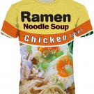 Men/Women Ramen Noodle Soup 3D Printed Short Sleeve T-Shirt Fashion T Shirt Hip Hop Summer Tops