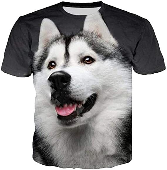3D Dog Printed T Shirt Men/Women Hip Hop Summer Funny Animal Streetwear Tshirt Short Sleeve Tops