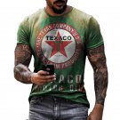 Vintage Men T-shirts 3D Print Texaco Motor Oil Pullovers Fashion Casual Tops Sweatshirts Men T-shirt