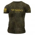 3D Printed Whiskey Helps Bourbon Whisky Alcohol Men T-Shirt Harajuku Oversize Women's T Shirt Top