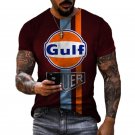 Men's Summer Gulf 3d Printed Tees Round Neck Short Sleeve Loose T-shirt Casual Short T shirt Tops