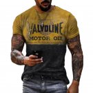 Fashion Men Summer T-Shirt 3D Valvoline Motor Oil  Printed Funny T Shirt Short Sleeve Tops