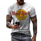 Restaurant HARD ROCK Printed Men's Short-sleeved T-shirt Fashion Casual Loose T-shirt Plus Size 6XL