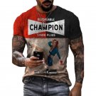 Summer Men's Retro T-Shirts 3D Champion Spark Plugs Print Short Sleeve Oversized Top Streetwear 6xl